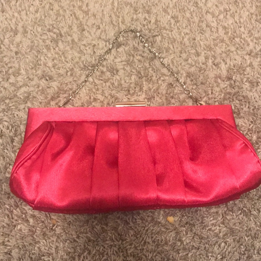 Hot pink clutch evening bag